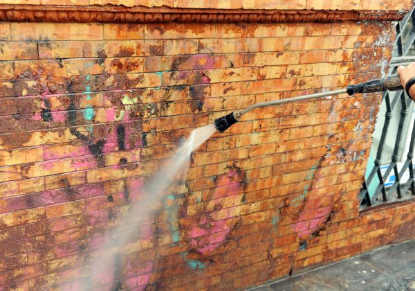 Brick Graffiti Cleaning in Palm Bay